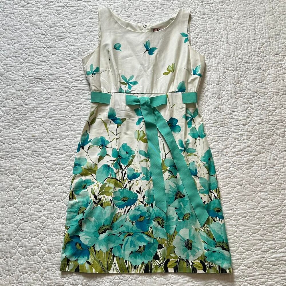 Unbranded Women's White and Blue Dress